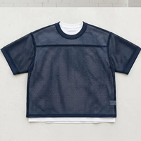 T-shirt de football en maille respirante pour homme, coupe ample et oversize, avec numéro imprimé, manches courtes, style athlétique et streetwear, vente en gros
