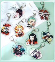 Pendentif de dessin animé promotionnel de haute qualité Transparent clair personnalisé porte-clés en acrylique breloques liées nouveau Type Photo