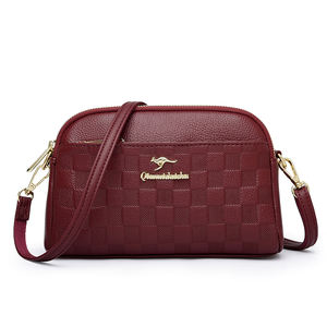 Sac à bandoulière décontracté pour femme, style vintage et tendance, avec fermeture éclair, motif géométrique, en PU, antivol, portable pour usage quotidien - Product Image 5