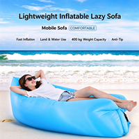 Canapé gonflable portable, chaise longue de camping en plein air, lit d'air double pour adultes