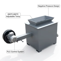 Mini quemador industrial de biomasa para tratamiento de residuos, calentador de aserrín de 0.55KW para calefacción de talleres y equipos de horno