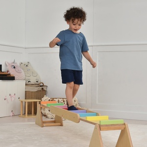 Hochwertige Holzwippe Balancespielzeug für Kinder Natürliche Holzwippe <span class=keywords><strong>Regenbogenwippe</strong></span> für den Innenbereich für Garten- und Schulgebrauch ab Werk - Product Image 2