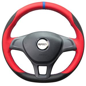 Housse de <span class=keywords><strong>volant</strong></span> pour Volkswagen VW Golf 7 Mk7 Nouvelle <span class=keywords><strong>Polo</strong></span> 2014-2017 Cuir Design Sport - Product Image 5