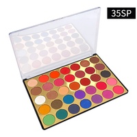 Maquillage en gros : Palette de fards à paupières 35 couleurs, tons terreux, nuances citrouille, nacrés, mats, pailletés, longue tenue, résistants à l'eau