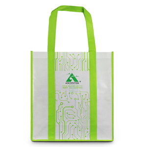 Sac à poignée personnalisé en non-tissé léger et réutilisable, avec bords contrastés et logo imprimé, idéal pour la promotion de marque lors des <span class=keywords><strong>Tech</strong></span> Summits - Product Image 3