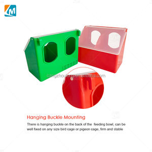 YYB LMB07 Comedero de Plástico PP con 2 Orificios para Colgar en Jaula Dispensador de Comida para Pájaros, Loros y Palomas - Product Image 5