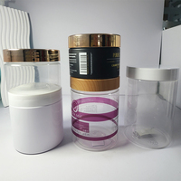Récipients de stockage de bocaux en plastique PET de qualité alimentaire avec couvercle pour crème cosmétique cuisine ménage