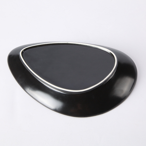 Yayu-placa <span class=keywords><strong>triangular</strong></span> retro para lavavajillas, placa de cerámica japonesa de color bronce y negro, para el hogar - Product Image 6