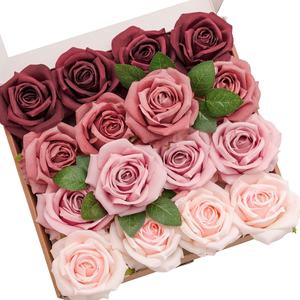 <span class=keywords><strong>Prix</strong></span> de gros Soie Fleurs Champagne Rose Artificielle pour la Décoration de Mariage Cadeau de Saint Valentin - Product Image 1