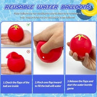Vente en gros de nouveaux jouets d'été pour jouer de l'eau de plage en plein air boule d'eau en silicone réutilisable jouet de balle d'explosion injectable