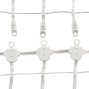 SHIJI DC12V P100mm 1M * 1M 100Leds 5MM Misty Dot Clear Wire Fairy Smart Cortina Luz Boda Navidad Smart LED Cortina Luz - Product Image 2