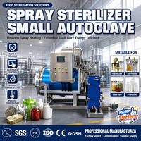 Nouvelle machine de stérilisation industrielle Mosen automatique à contre-pression horizontale pour conserves de poisson et sardines, 500L, à pulvérisation d'eau