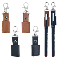 Pen Houder Potlood Tas Leer Voor Lanyard Anti-verloren Draagbare Protector Nek Lanyard Sleutelhanger