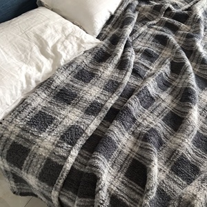 Couverture Sherpa à carreaux imprimés, <span class=keywords><strong>Plaid</strong></span> de luxe, dernier modèle - Product Image 3