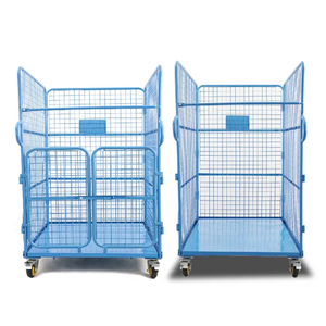 लोड क्षमता स्टील मोबाइल तीन-साइड रोल कंटेनर गोदाम ट्रॉली आइसो9001 प्रमाणित अनुकूलित आकार लॉजिस्टिक ट्रॉली - Product Image 1