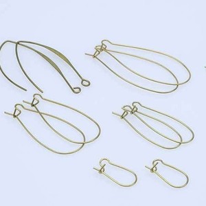 Ganchos de cobre en forma de U para la fabricación de pendientes, accesorios de joyería DIY, bases en forma de gota. - Product Image 4
