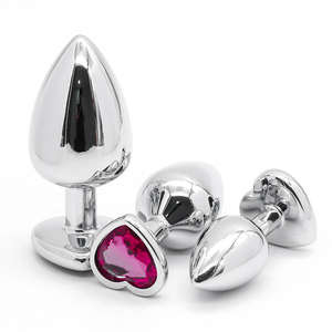 <span class=keywords><strong>Anal</strong></span> Plug Butt Plug Sexspielzeug für Frau herzförmige Metall <span class=keywords><strong>Anal</strong></span> Plug Diamant zurück - Product Image 1