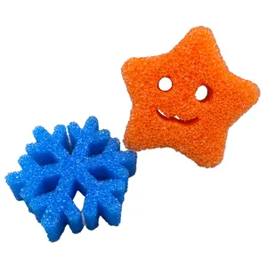 Household Sponges Kitchen Cleaning Scrubbing Deep Cleaning Sponges Smiley Manufacturers Scrubbing Pads Wholesale Washing Dishes