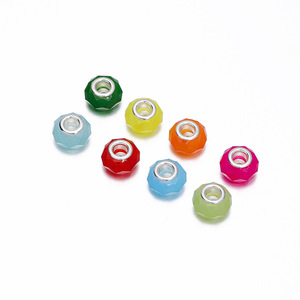 Panjia Faceted Jelly <b>Beads</b> Large Hole <b>Plastic</b> Resin DIY Jewelry Spacer <b>Beads</b> For Bracelet Making - Product Image 2