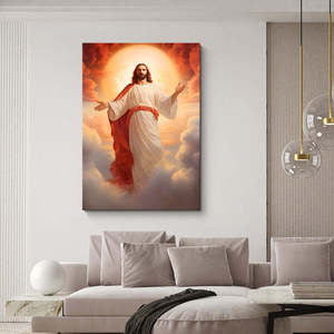 Arte Religioso de Pared al <span class=keywords><strong>por</strong></span> Mayor, Impresión de <span class=keywords><strong>Dios</strong></span> Jesús, Decoración Moderna para Sala de Estar, Sala de Oración, Pintura en Porcelana de Cristal - Product Image 5
