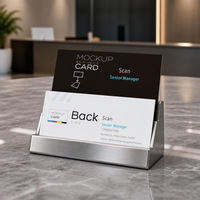 Cartes de visite personnalisées imprimées recto-verso avec barre de couleur CMYK et finition noire mate pour les ensembles de cartes de direction