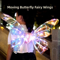 Jouet pour enfants : Accessoire de dos pour bébé ange, ailes de fée mobiles avec ailes de papillon électriques lumineuses