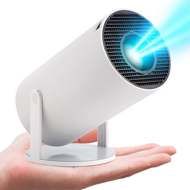 Hy300 Dual Wi-Fi 6 4K Smart Mini Projector with Android 12 LED Lamp M1 Model Portable Outdoor Wireless Projection