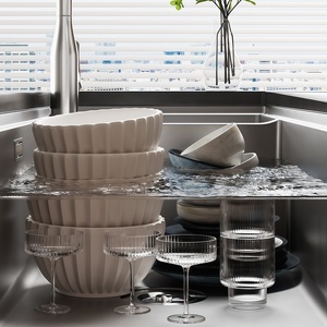 Fregadero de cocina bajo encimera de un solo tazón grande con relieve, de acero inoxidable 304 engrosado para el hogar - Product Image 3