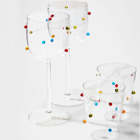 Tasses à eau en verre coloré irrégulier créatif - Vaisselle unique