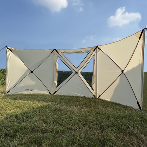 Personalizado plegable al aire libre Camping Wind Breaks parabrisas refugio con postes de fibra de vidrio 150D <span class=keywords><strong>Material</strong></span> Oxford 438x146cm tamaño - Product Image 3