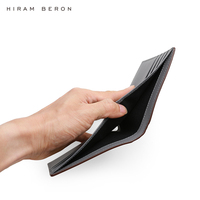 Nouveau véritable livraison directe OEM gris italien hommes en cuir véritable Rfid bloc portefeuille porte-carte