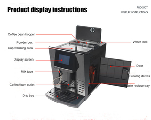 Venta al por mayor eléctrica 200V110V Espresso Americano máquina de café con molinillo - Product Image 5
