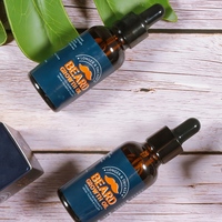 100% Reines Pflanzliches Bartöl & Serum für Geschädigte Bärte - Hydratisiert, Repariert, Anti-Schuppen, Stimuliert Wachstum, Konzentrierte Formel