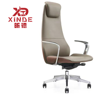 Chaise de bureau exécutive ergonomique moderne en cuir PU de luxe, inclinable et réglable, avec certification BIFMA