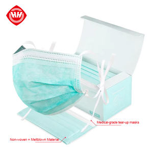 Haixin Santé Vente en gros <span class=keywords><strong>Masque</strong></span> facial de protection Masques antibactériens non tissés jetables Masques médicaux chirurgicaux de <span class=keywords><strong>type</strong></span> liant - Product Image 1