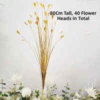 Décoration de mariage : Herbe artificielle paon, herbe à plumes volantes, fausses fleurs, herbe de phénix en plastique, roseaux style feux d'artifice