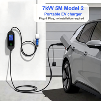 Chargeur EV GBT 7KW, chargeur domestique EVSE 32A, câble de charge 5M, chargeur EV portable AC domestique