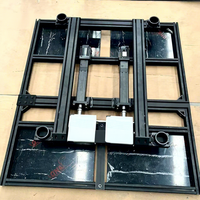 Plateforme de mouvement de cockpit 2DOF de 150 mm avec roulettes et pieds de nivellement, kit de mise à niveau pour convertir 2 axes en 6 axes