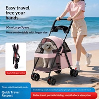 Poussette pliable légère pour animaux de compagnie, chariot de voyage portable pour petits chiens, chats, Teddy