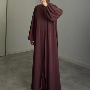 2 Delige Abaya Set Met Zakken Gratis Riem Dubai Nieuwe Bescheiden Nieuwste Islamitische Kleding Ademende Vrouwen Moslim Jurk - Product Image 4