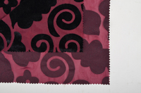 Tissu en velours uni personnalisé à grandes fleurs, tricoté chaîne, respirant, extensible, séchage rapide, pour ameublement, textiles de maison et sacs