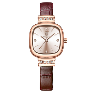 Reloj impermeable para mujer, reloj cuadrado pequeño, reloj de pulsera de cuarzo - Product Image 1