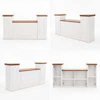 Ensemble de comptoir de bar modulaire 3 pièces avec plateau en bois de pin, table de bar pliable en contreplaqué pour mariage, banquet, décoration de fête