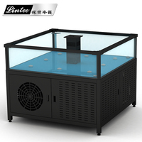 Aquarium de présentation de fruits de mer frais vivants à température unique, économie d'énergie, pour supermarché, restaurant, magasin de poissons tropicaux, 304