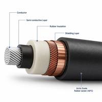 Cable de Minería Arctic Grade KGE HL de 6kV 10kV, Cable de Alimentación de Alto Voltaje con Blindaje de Goma, Resistente al Frío de -60°C, para Minas de Kazajstán