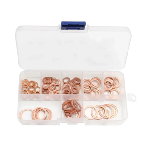 M5-M14 200pcs Stainless Steel Shim Washers Kit Bonded Wedge Flat <b>Ring</b> Seal Hardware Assortment DIN - Product Image 1