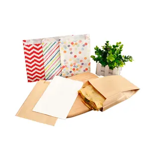 Papel a prueba de grasa para embalaje de alimentos, bolsa de papel colorida a prueba de grasa, bolsa de papel de pan a prueba de aceite