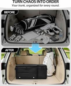 Organisateur de golf Marscamd pour coffre de voiture, glacière anti-affaissement, compartiment à chaussures ventilé, sac de rangement à 2 couches, accessoires compatibles avec les SUV - Product Image 6