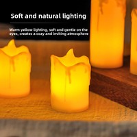 LED Flammenlose Kunststoff-Kerzenlampe Batteriebetrieben Umweltfreundliche Romantische Atmosphäre für Geburtstag Neujahr Heim-Dekoration