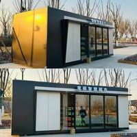 Maison préfabriquée de luxe en acier, type conteneur, modèle Apple Cabin, étanche, atelier contemporain, boutique mobile, prête à l'emploi